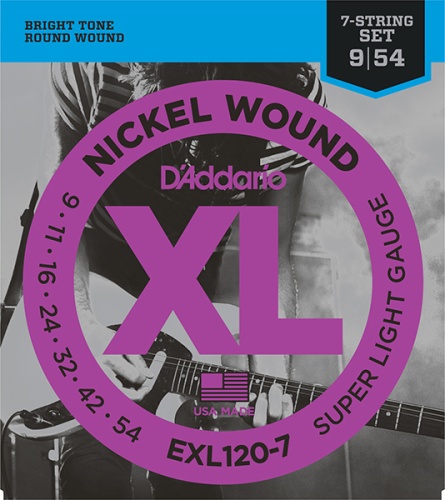 D`ADDARIO MOSCOW EXL120-7 XL NICKEL WOUND